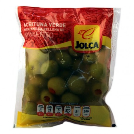 ACEITUNAS C/PIMIENTO JOLCA BSA 190 g