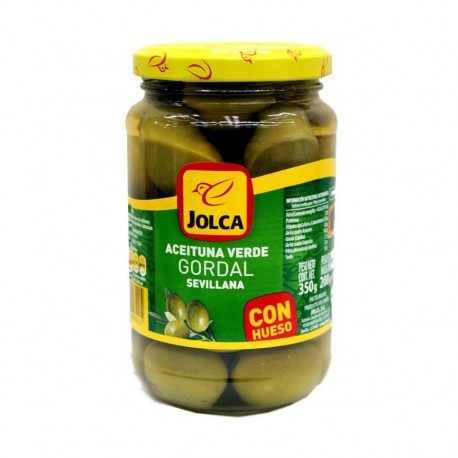 ACEITUNAS GORDAL C/HUESO JOLCA FCO 350 g