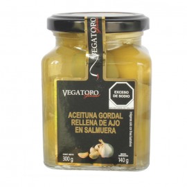 ACEITUNAS GORDAL RELLENAS D/AJO VEGATORO PZ 300 g