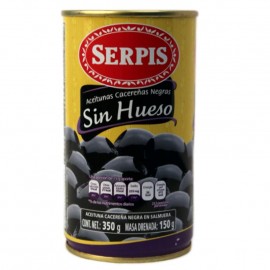 ACEITUNAS NEGRA S/HUESO SERPIS LATA 350 g