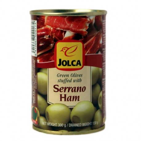 ACEITUNAS RELLENAS DE JAMON JOLCA LATA 300 g