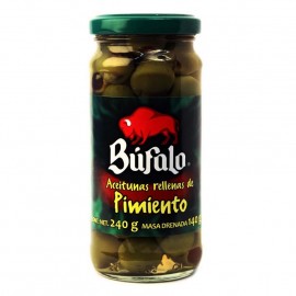 ACEITUNAS RELLENAS DE PIMIENTO BUFALO PZ 220 g