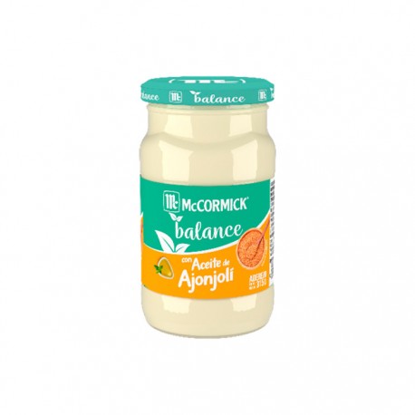 ADEREZO DE MAYONESA C/ACEITE DE AJONJOLI MCCORMICK FRASCO 315 g